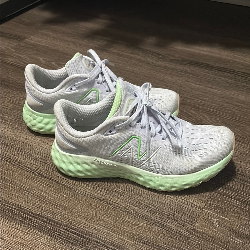 New Balance Fresh Foam Running Shoes - Gray and Green
